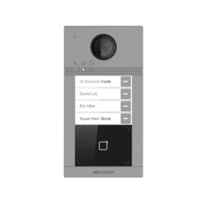 Station de porte de villa en métal à 4 boutons Hikvision - DS-KV8413-WME1(B)